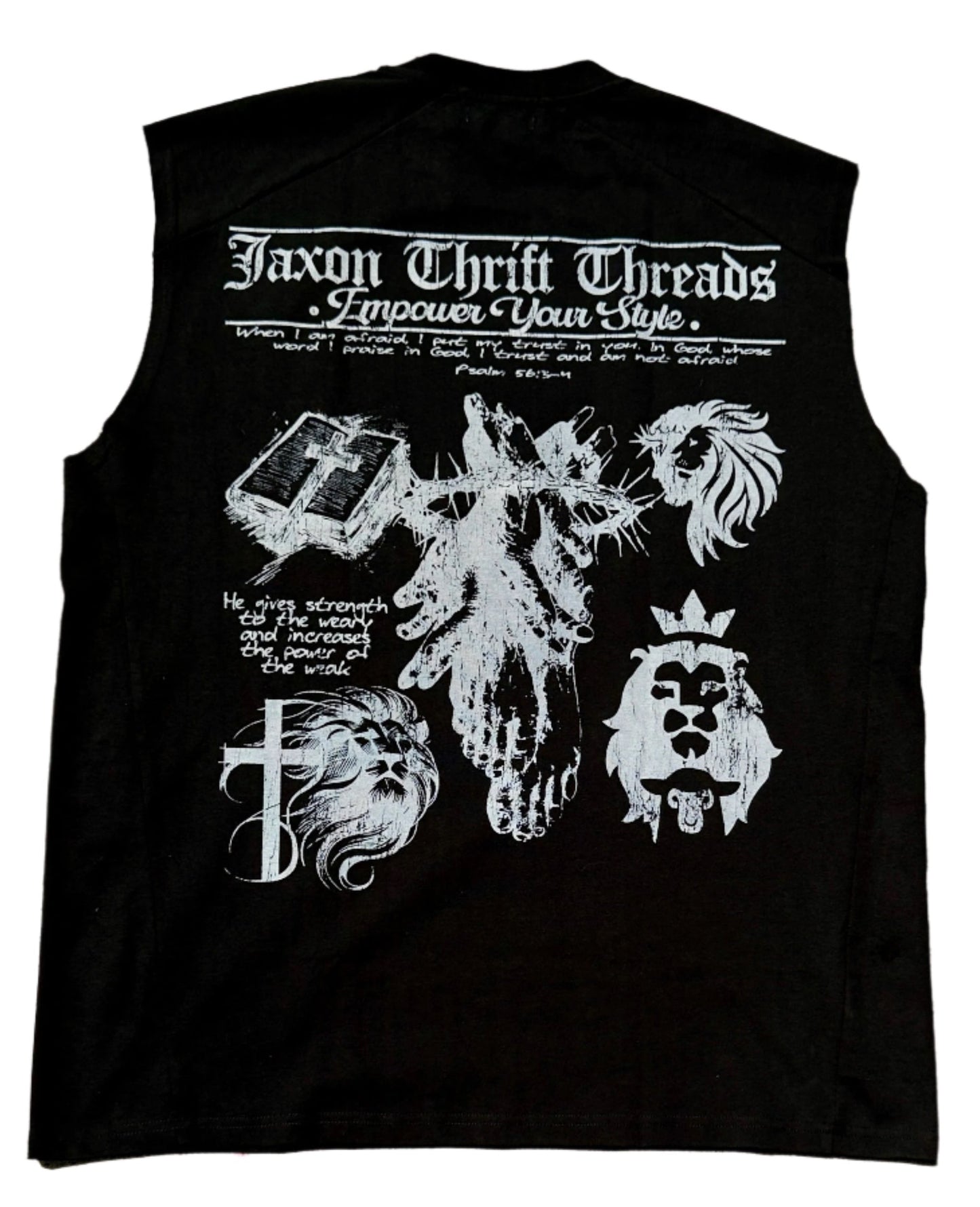 Praise Vintage Sleeveless Tee (Black)