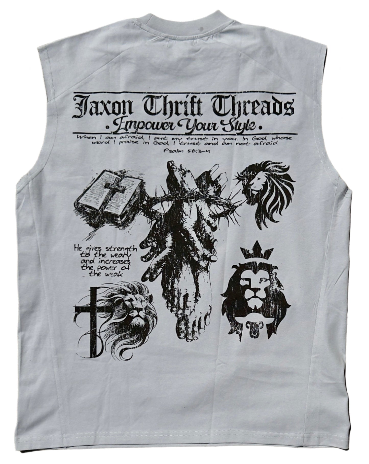 Praise Vintage Sleeveless Tee (White)